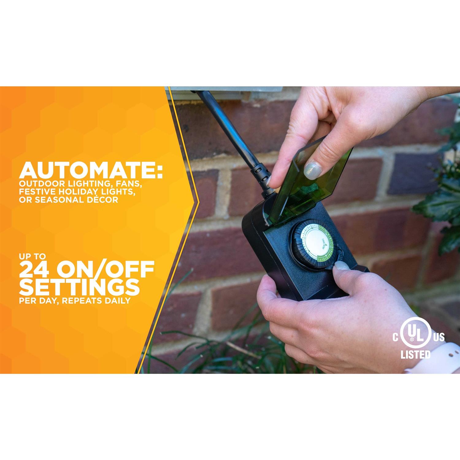 Woods Outdoor 24 Hour Mechanical Timer 50011