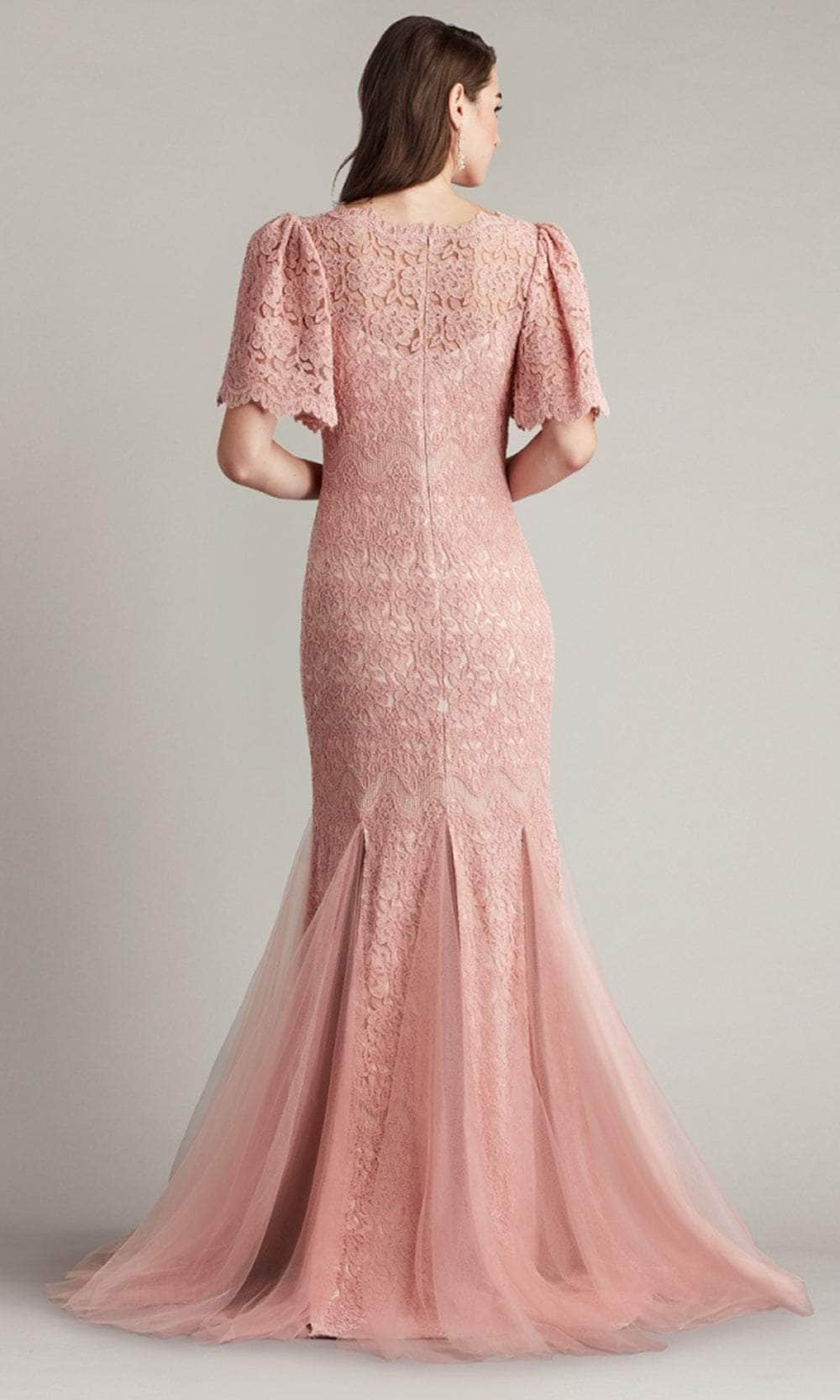 Flounce Short Sleeve Embroidered Long Gown