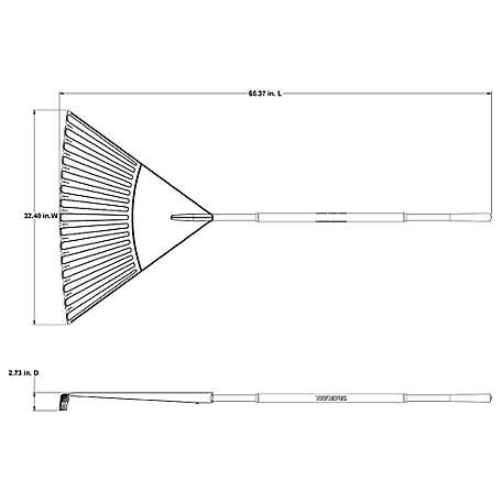 True Temper 48 in. Hardwood/Steel Handle Leaf Rake with 30 in. W Clog-Free Tines for Leaves, Grass, Twigs, Pine Needles and More
