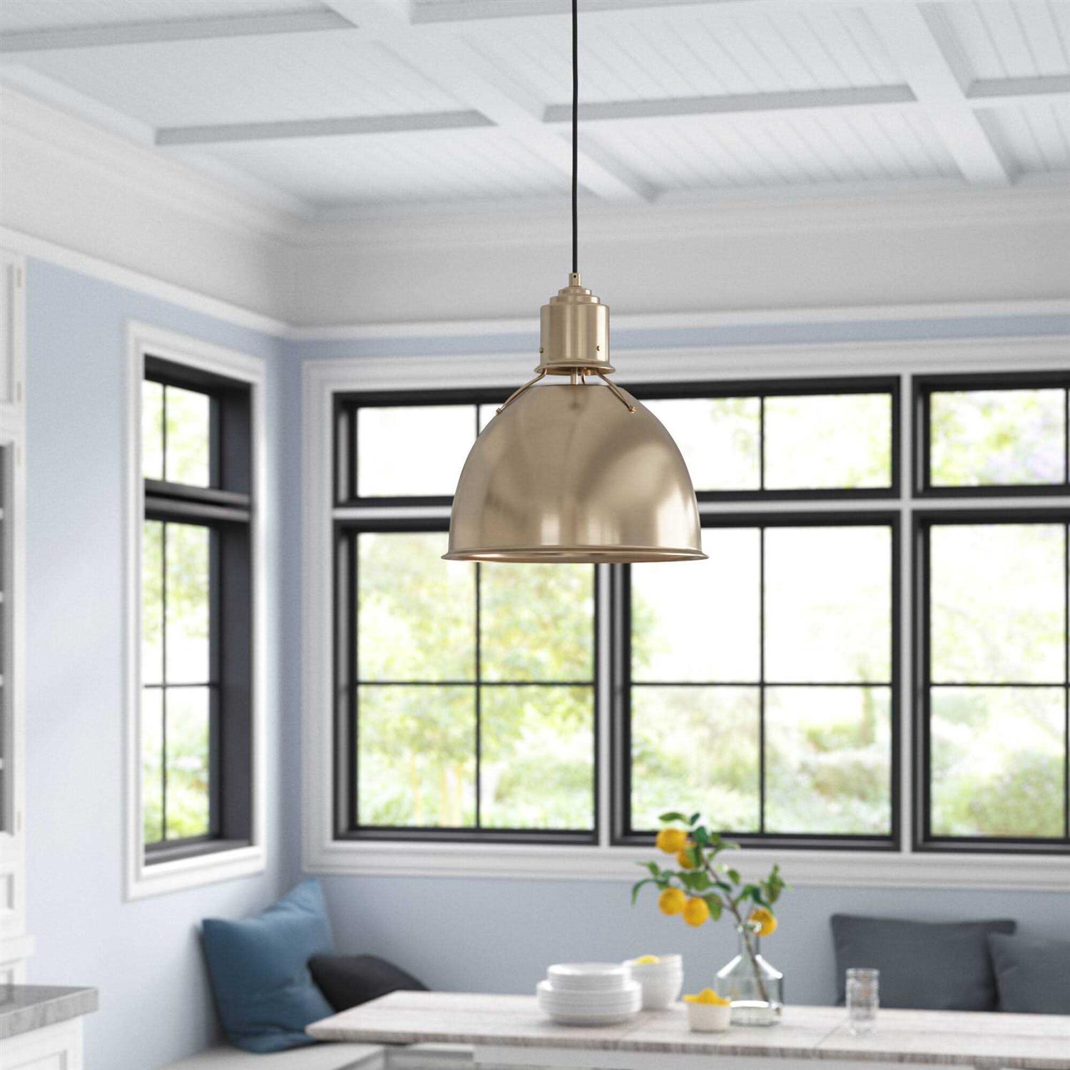 Arbogast 1 Light Dome Pendant Greyleigh Finish