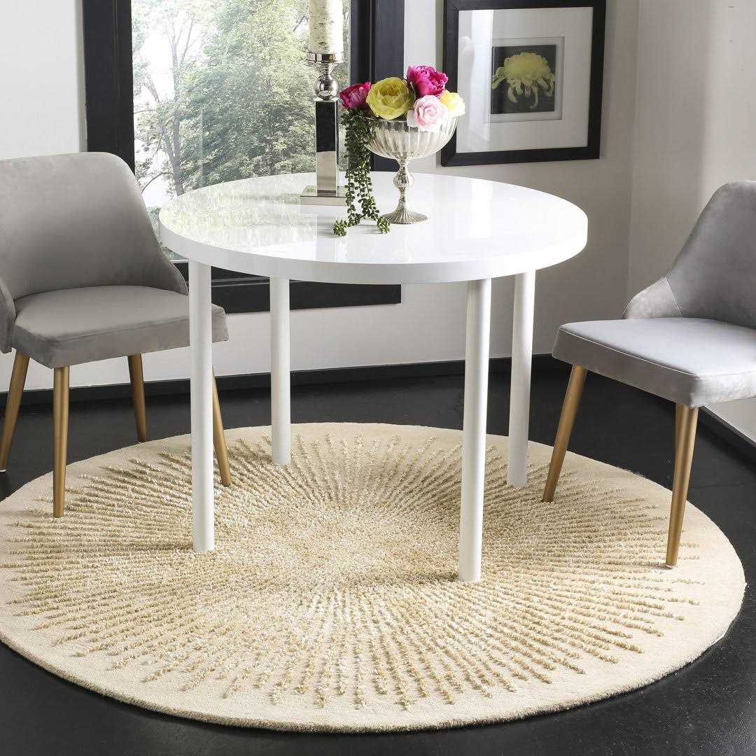 Amier Hand-Tufted Wool Beige/Beige Area Rug Wrought Studio Rug