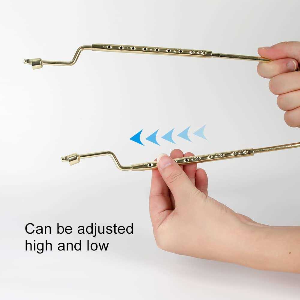 8 9 10 11 12 inch Lamp Shade Harp Holder, ALUCSET Adjustable Lamp Harp Kit, Fit Both Standard Lamp Rod and E14 E26 E27 Light Base UNO Fitter Adapter