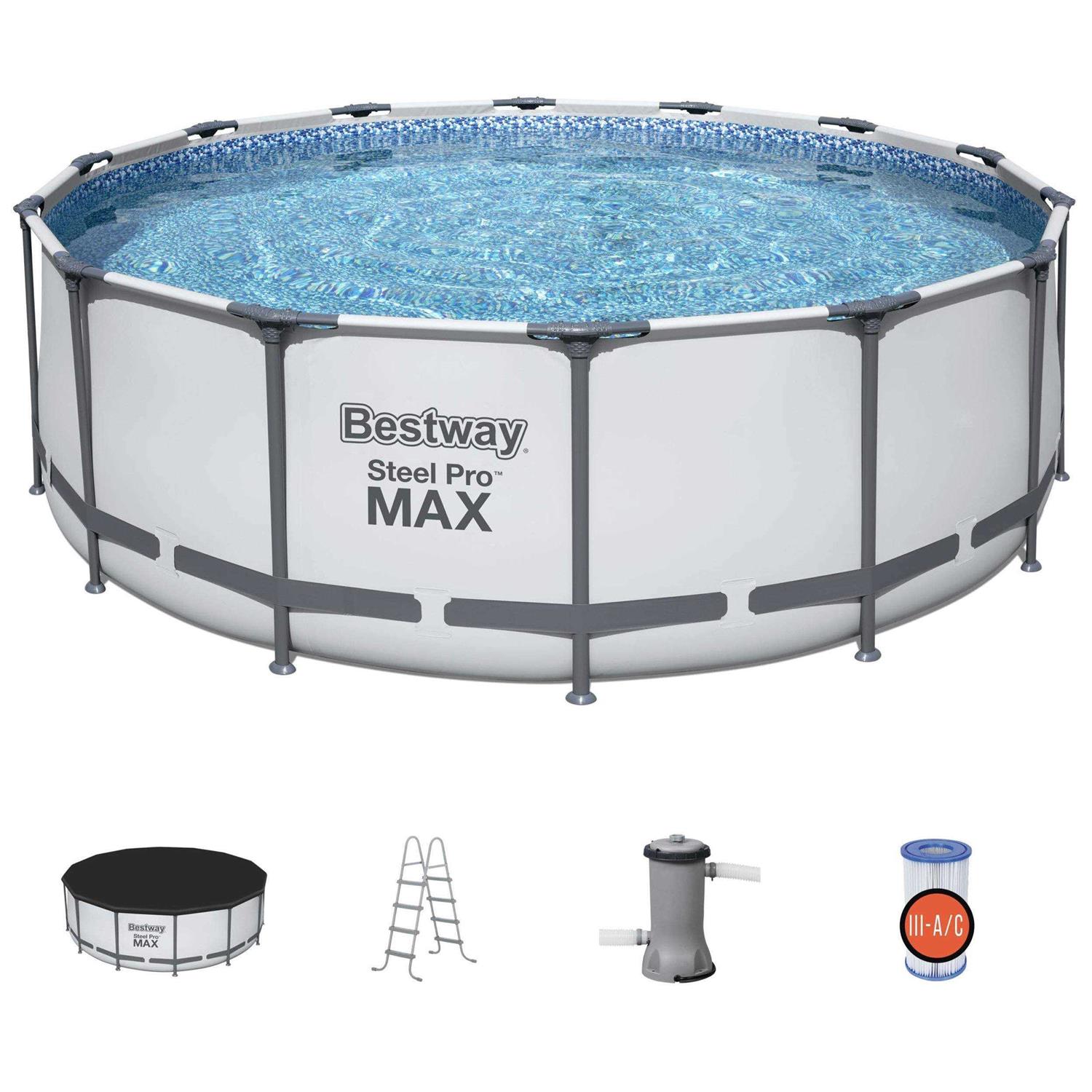 Bestway Steel Pro MAX Above Ground Round Swimming Pool Set