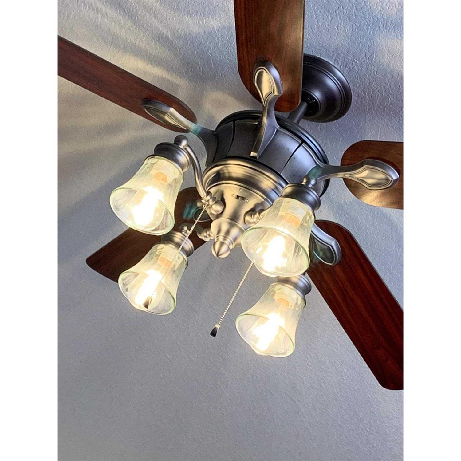 Ceiling Fan Light Covers Clear Hammered Style Bell Glass Shade