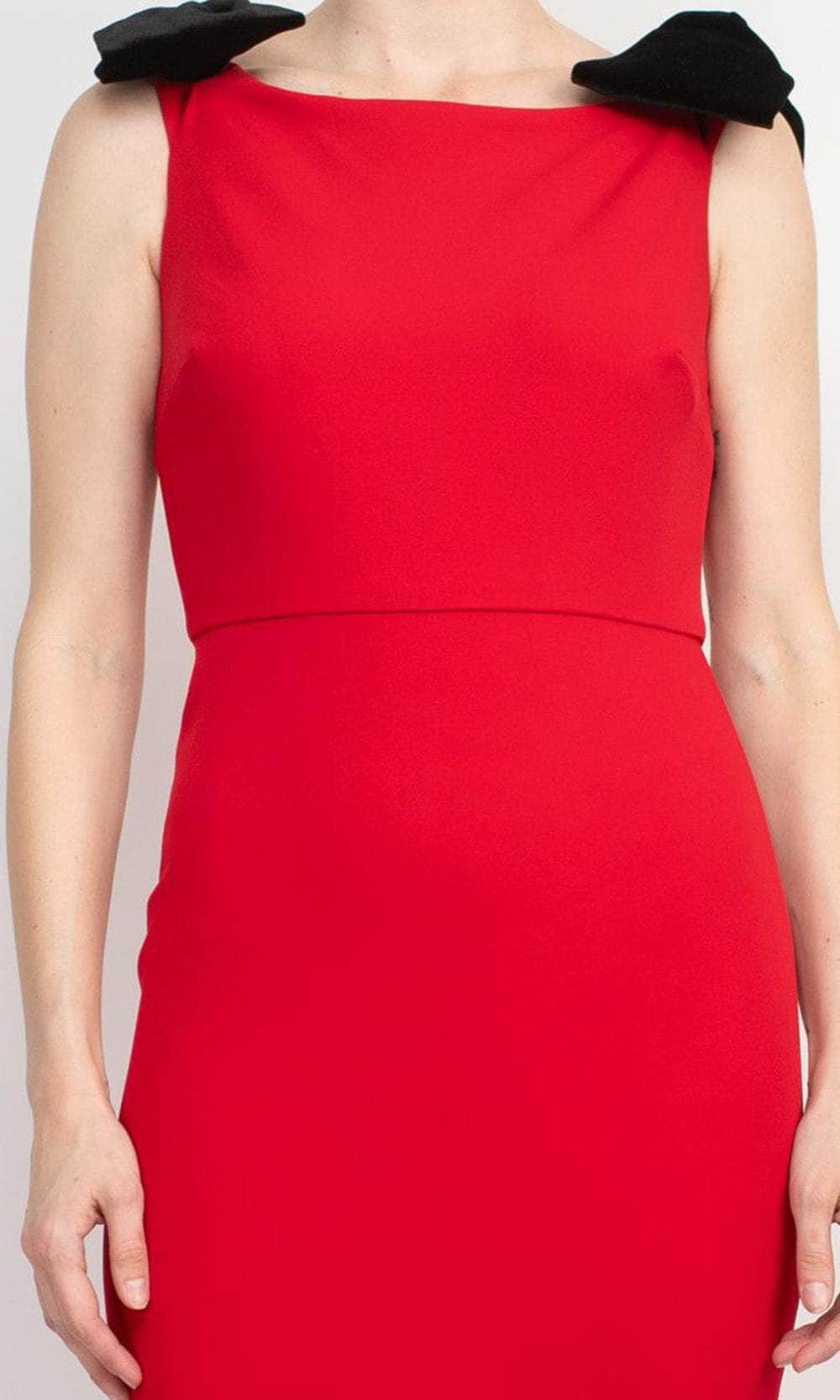 Bow Straps Bateau Evening Gown