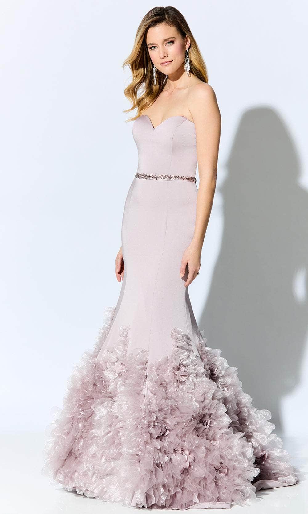 Tulle Appliqued Formal Gown