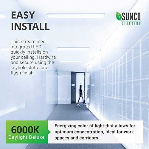 Sunco Lighting Sunco LED Shop Light 4ft Wraparound