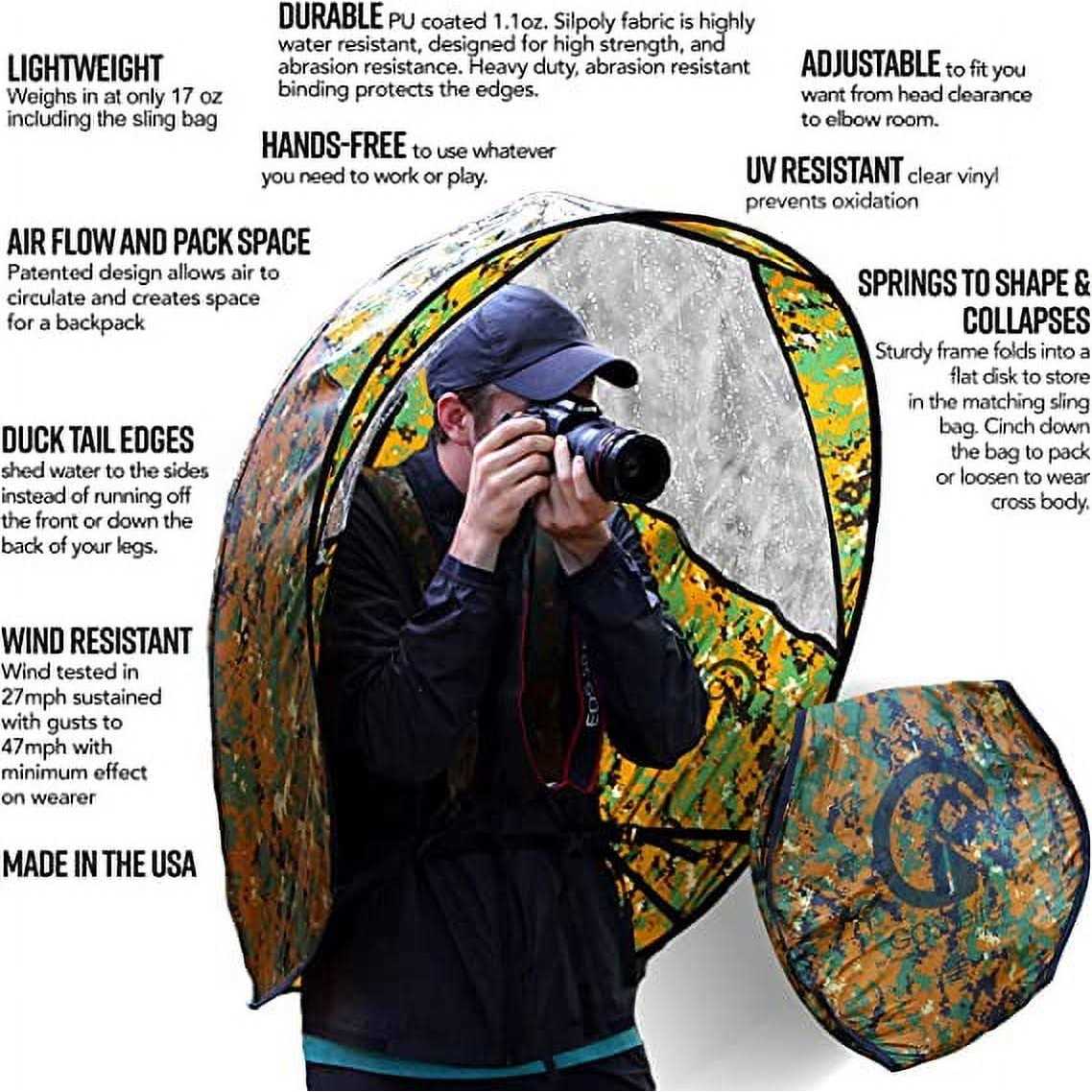 Goshelter Self Shelter Canopy, Hands Free Umbrella, Photographers, Outdoor Activities, Sporting Events, Rain or Sun Shade