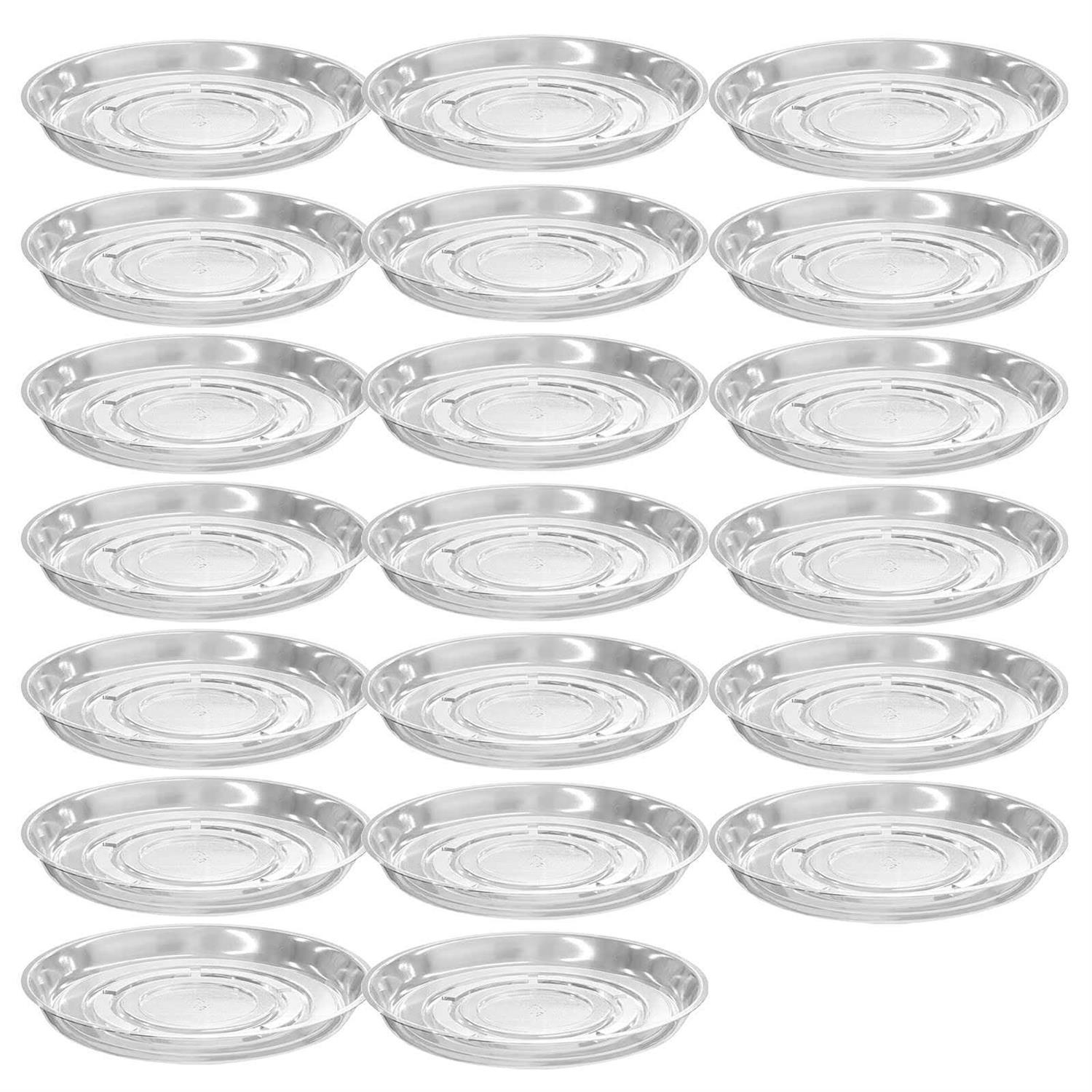 20 Pack Clear Plastic Plant Saucers 6 inch Drip Trays Plant Plat