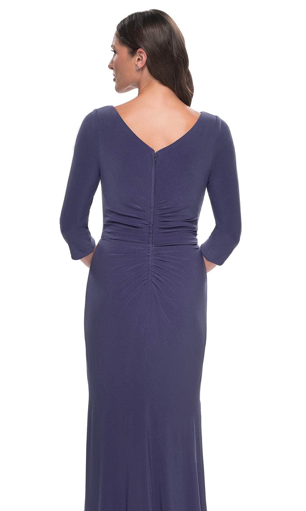 Bateau Neck Jersey Evening Dress