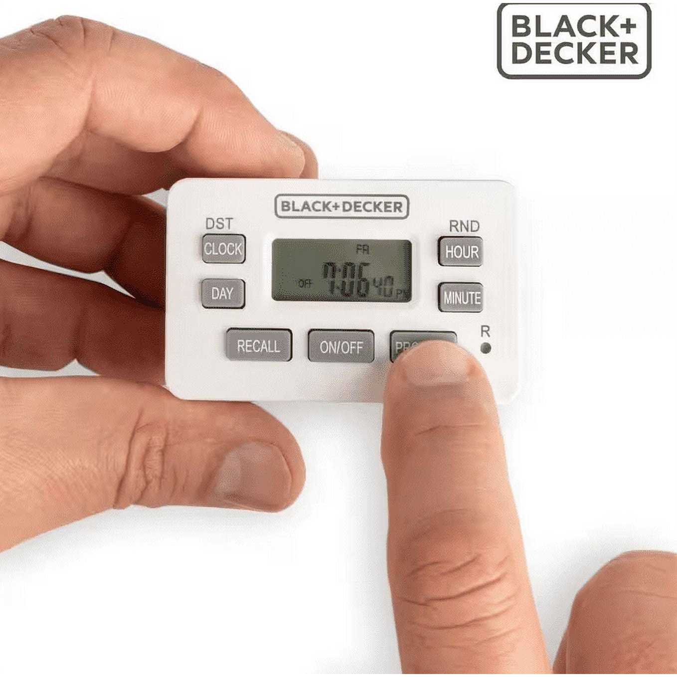 BLACK+DECKER Light Timers Programmable Indoor 2 Pack with Polarized Outlet