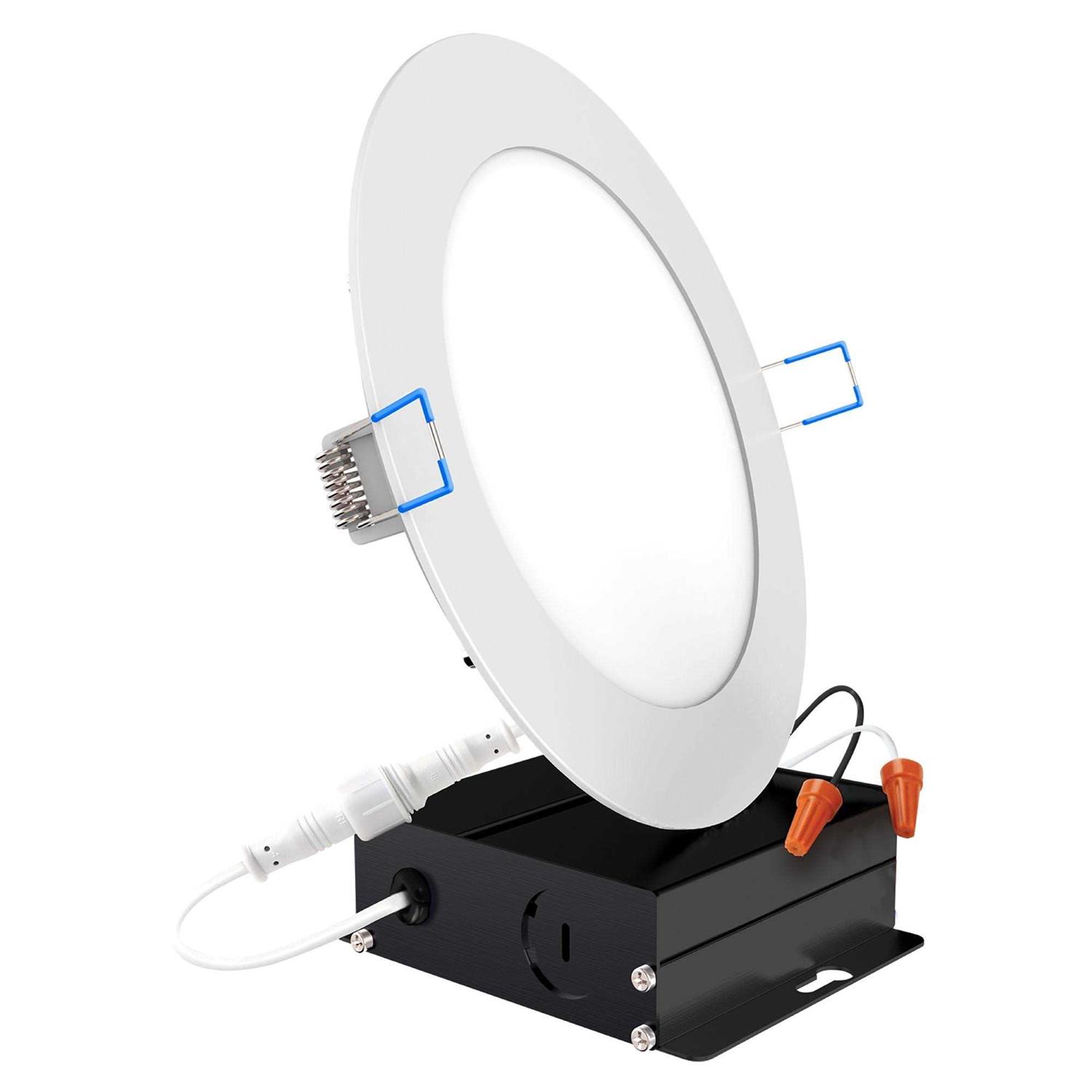 Sunco Lighting 16 Pack 6-Inch Slim Recessed Retrofit Dimmable LED Light 14W 2700K