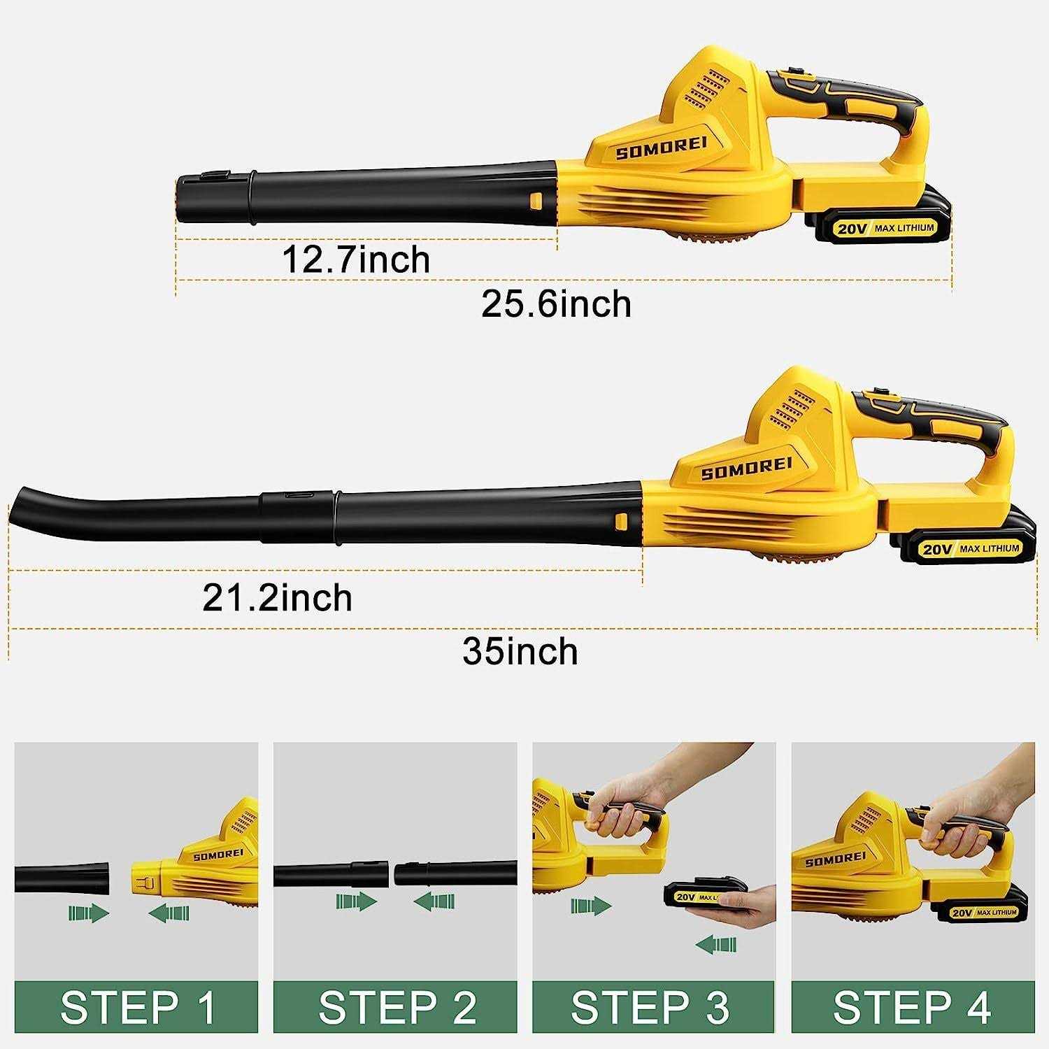 Cordless Leaf Blower Battery Operated 20V Electric Mini Handheld