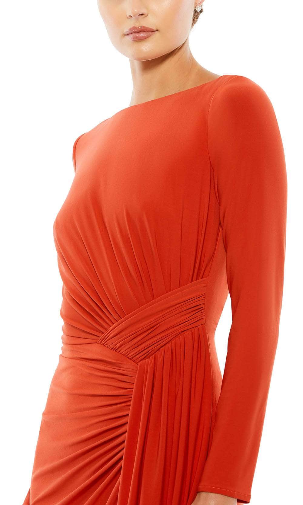 Ruche Draped Sheath Evening Dress