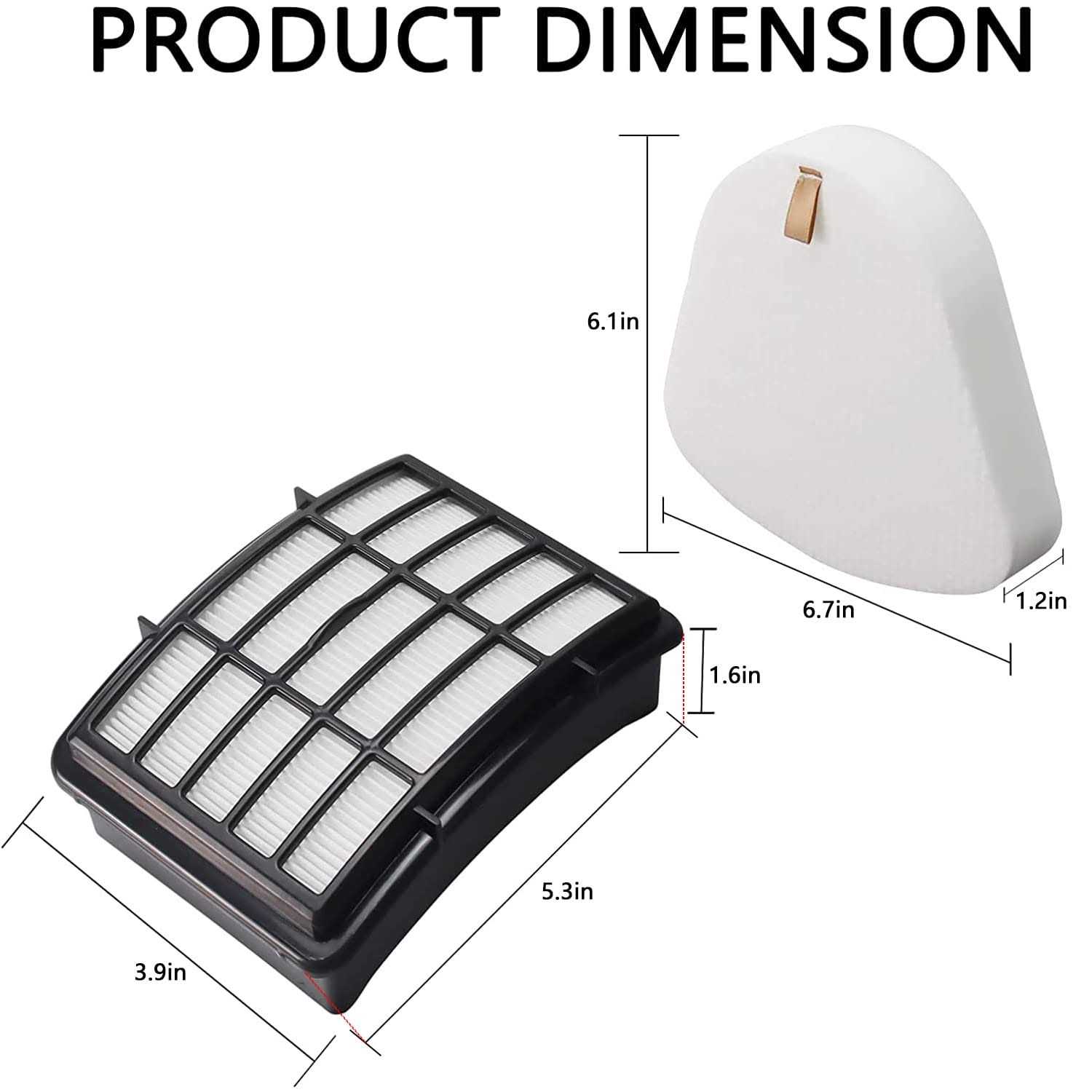 2 Hepa + 4 Foam & Felt Filters Compatible with Shark Navigator Lift-away Deluex Nv350