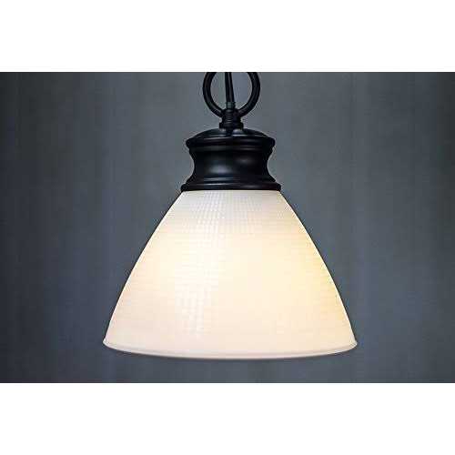 B&p Lamp 6 Inch Top Diameter I.E.S Style White Opal Glass Reflector Shade With Waffle Pattern Glass 08390