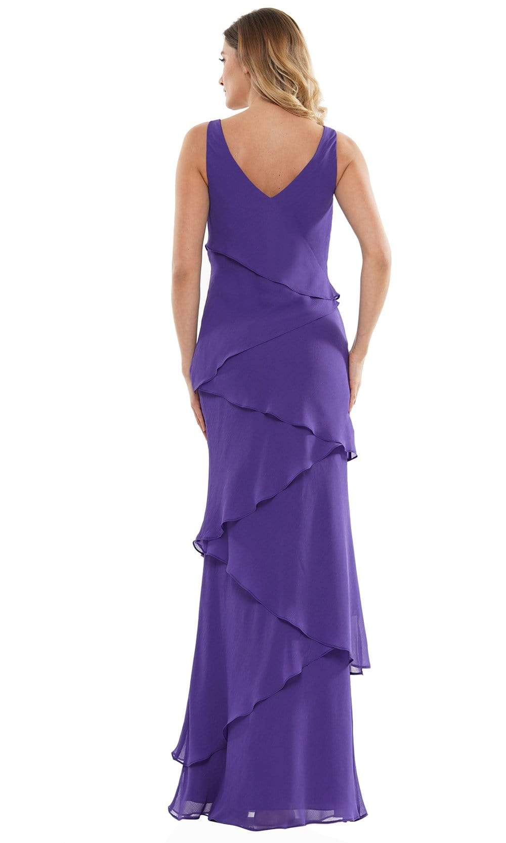 M309 V-Neck Tiered Sheath Dress