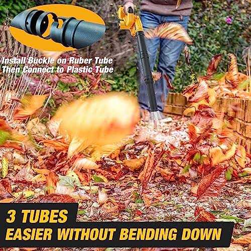 Cordless Leaf Blower for Dewalt 20V Max Battery,Electric Jobsite Air Blower with Brushless Motor,6 Variable Speed Up to 180MPH,2-in-1 Handle