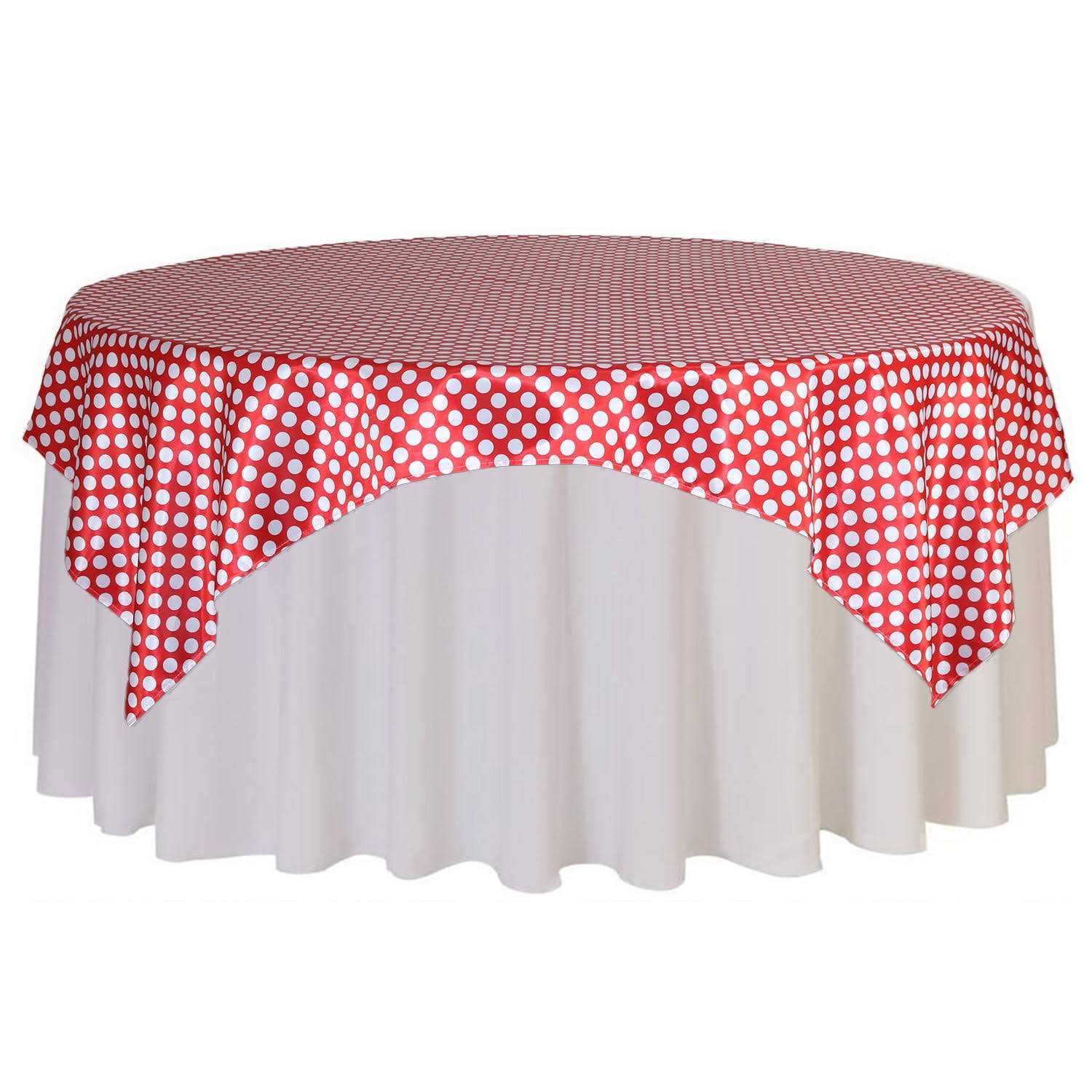 Balsacircle 72 inch x 72 inch Square Satin Table Overlays Wedding Tablecloth
