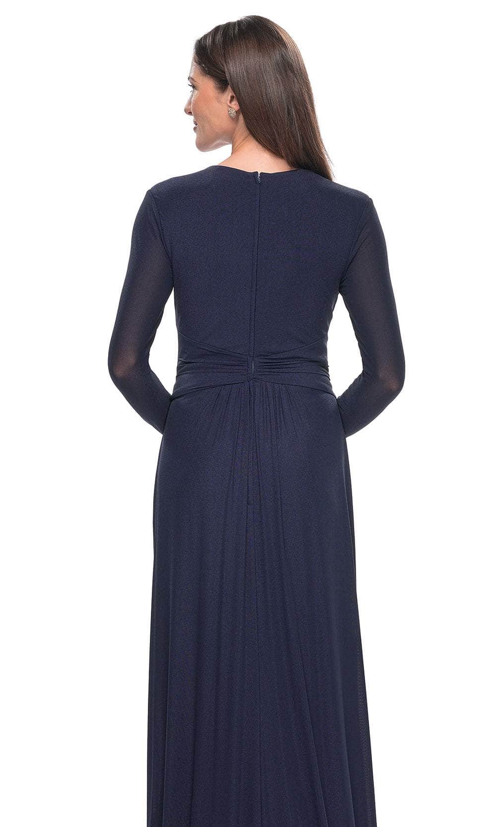 Ruched Waist Jersey Evening Dress