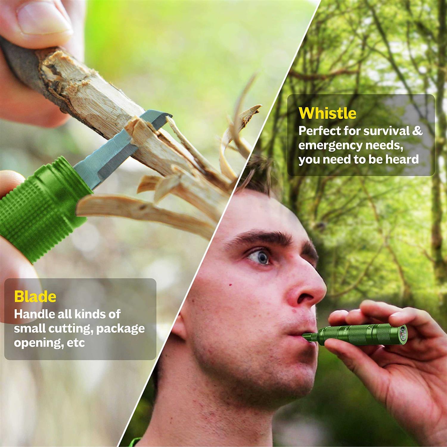 POXIMO EDC Multitool 5-In-1 Tactical Survival Gear with Flashlight