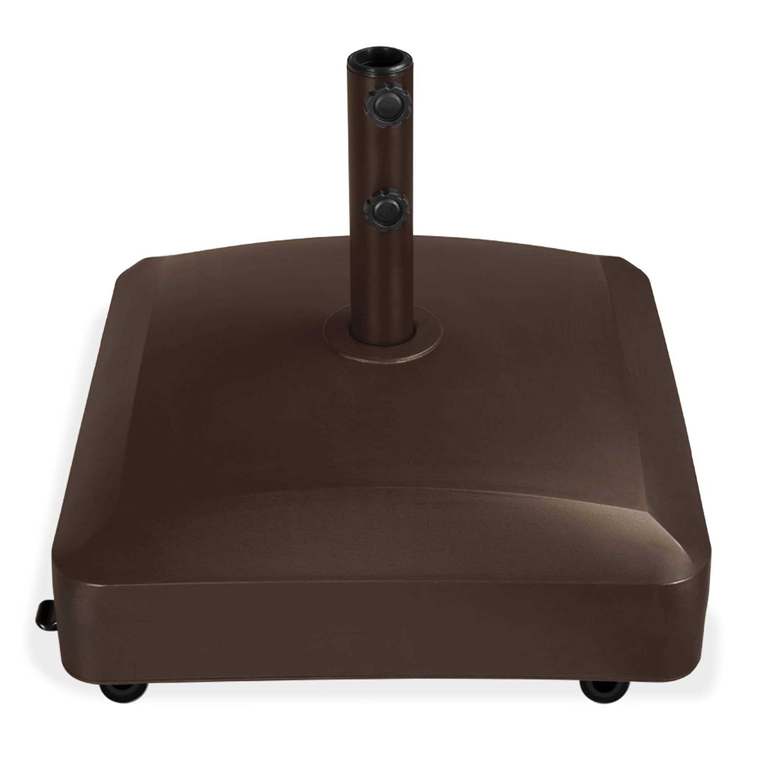 Best Choice Products Fillable Mobile Umbrella Base Heavy Duty Market Stand w/ 4 Wheels