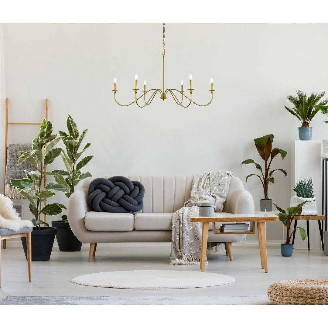 Birch Lane™ Ableton 6 Light Candle Style Classic / Traditional Chandelier Finish