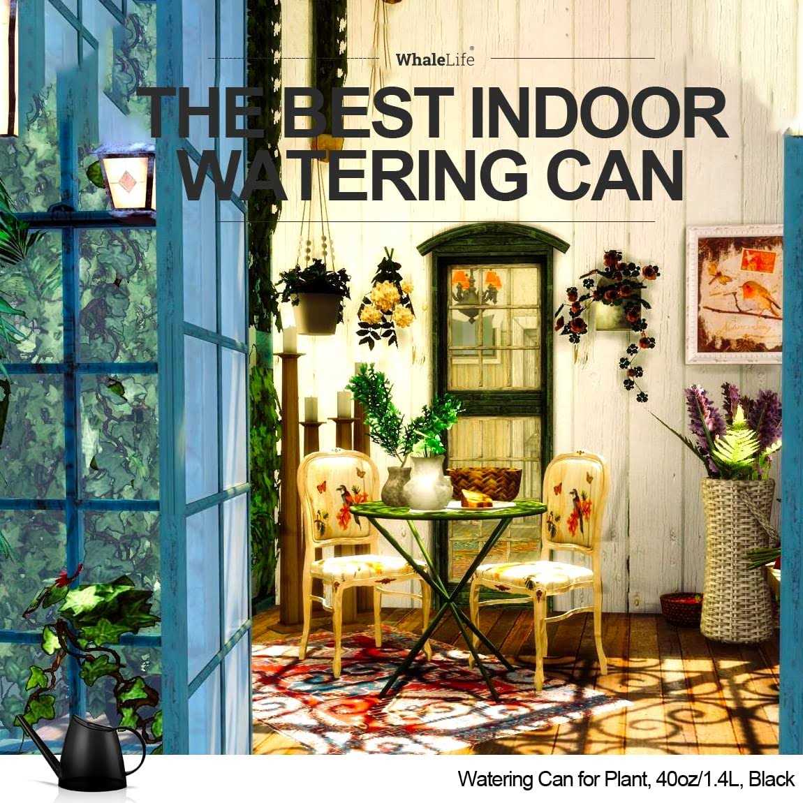 Whalelife Indoor Watering Can for House Bonsai Plants Garden Flower Long Spout 40oz