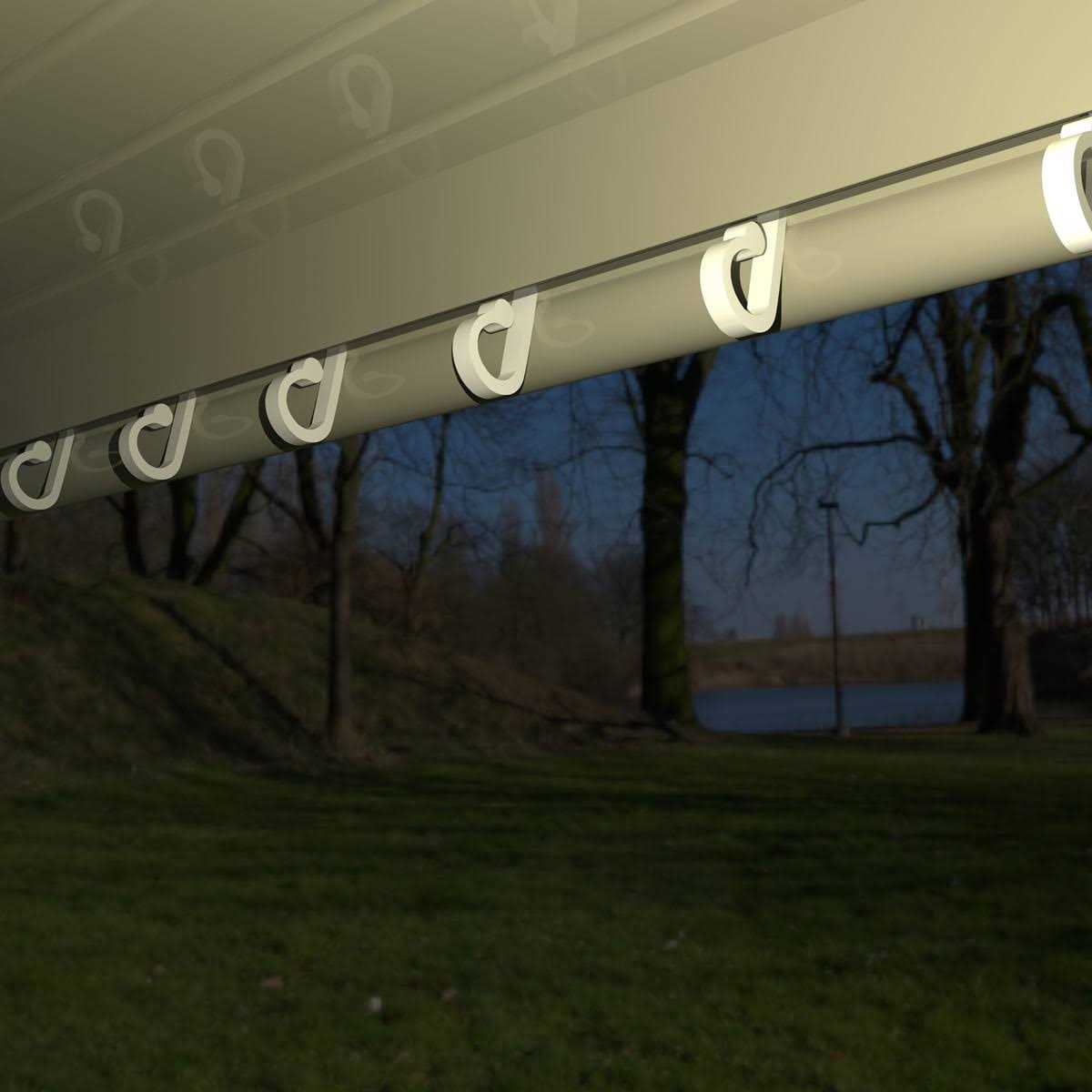 Auto Drive Translucent & Durable RV Awning Hooks for String Lights