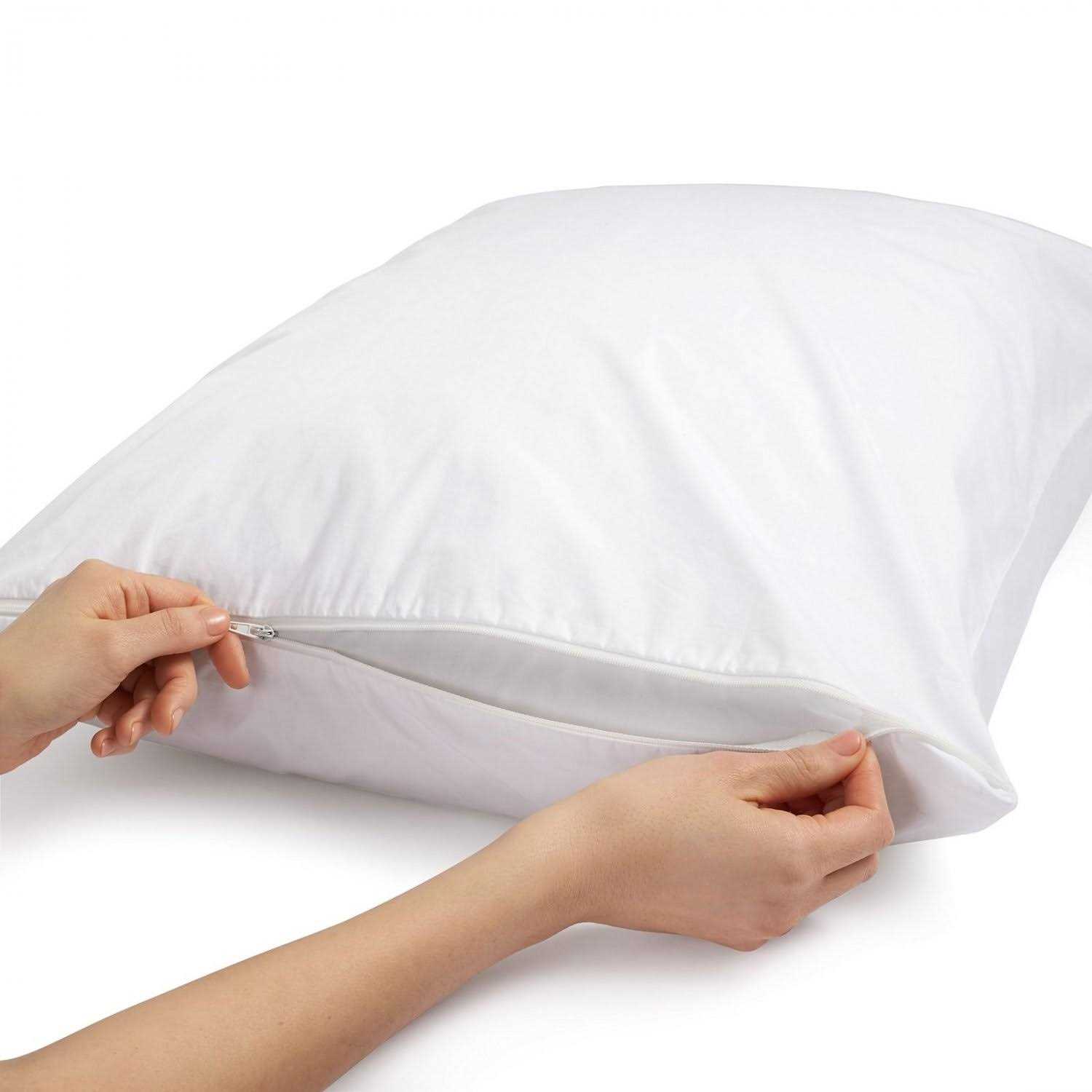 Amazon Basics 100% Cotton Hypoallergenic Pillow Protector Case