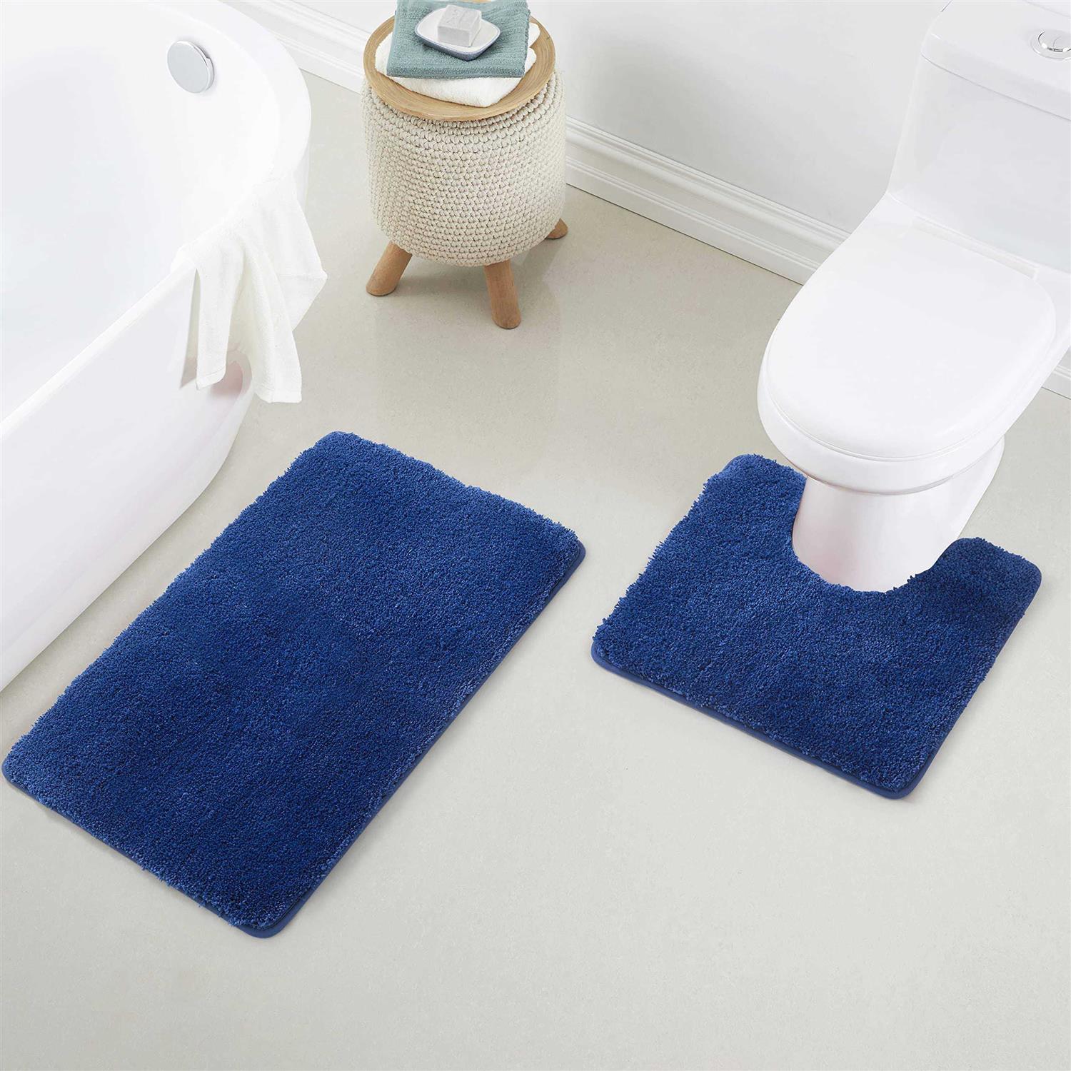 Yafa Home Fashion 1 Piece Solid Microfiber Soft Bathroom Rug