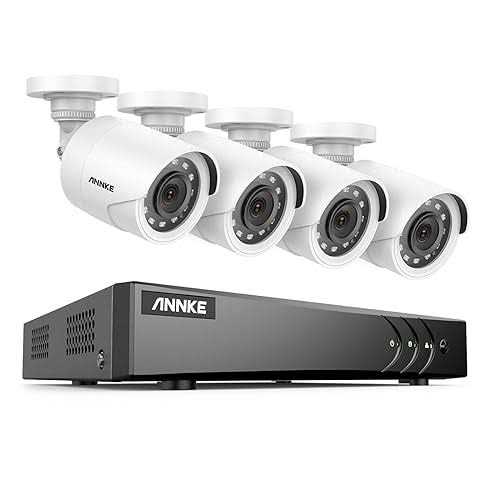 ANNKE 8CH 5MP Lite Wired Security Camera System H.265 AI DVR with HumanVehicle Detection
