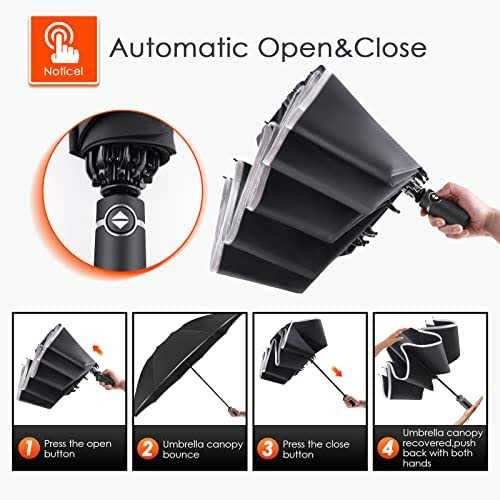 Bodyguard Inverted Umbrella Large Windproof Umbrellas for Rain & Sun