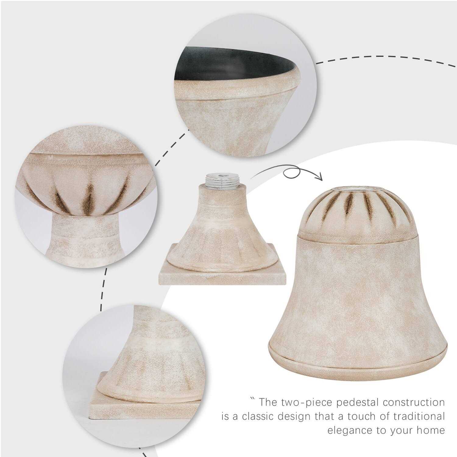 Worth Garden 15 in. x 22 Plastic Urn Planter