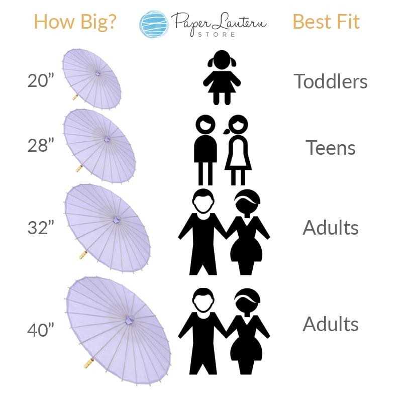 Quasimoon 32 inch Paper Parasol Umbrella PaperLanternStore