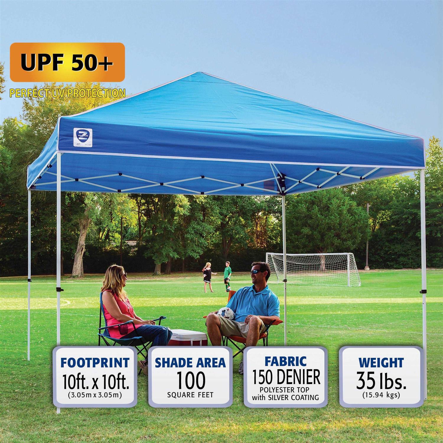 Z-Shade 10-ft x 10-ft Square White Pop-Up Canopy
