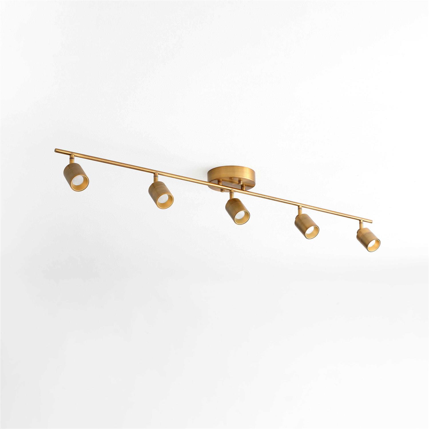 VidaLite Shura 4 ft Brushed Brass Integrated LED Fixed Track Lighting Kit 3000k