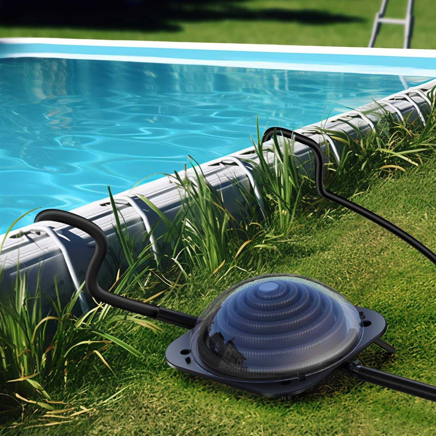YiViKPE Solar Pool Heater for Above Ground Pool Inground Pool Warmer Equipment w/Leakproof Hose