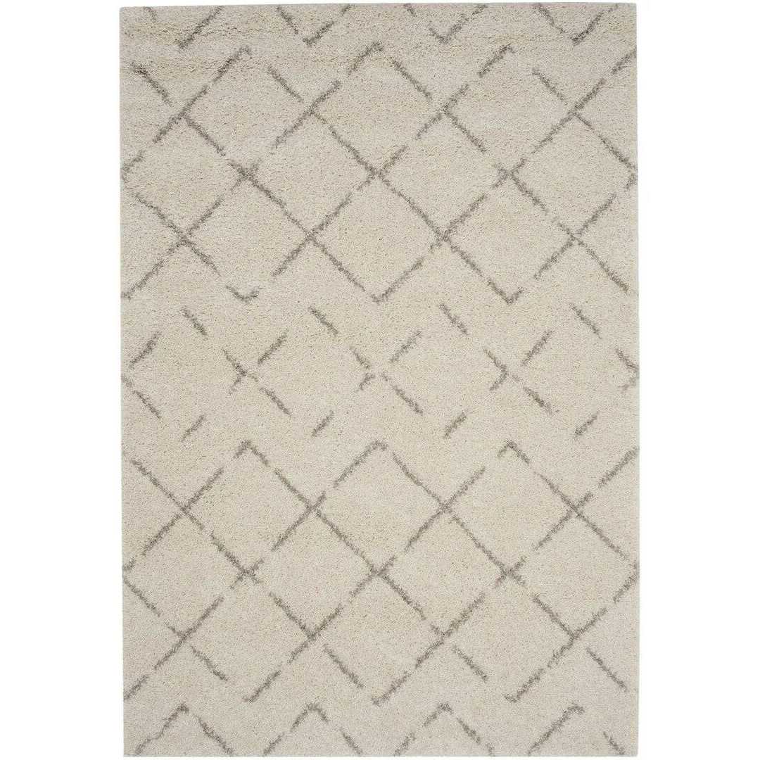 Angelka Geometric Ivory/Beige Area Rug Wrought Studio Rug