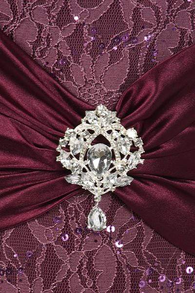 2003 Lace V-neck Trumpet Dress