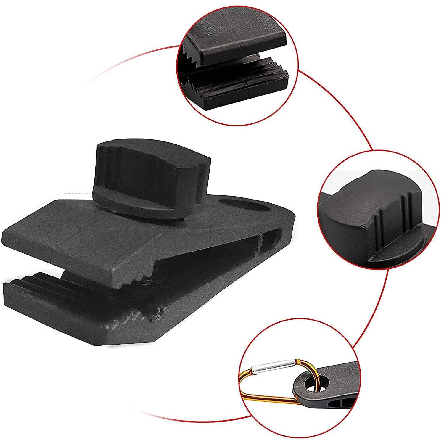 Tarp Clips Heavy Duty Lock Grip Clamps Thumb Screw Tent Clip Secures Tarps Awning Clamp Set for Camping Tarps Awnings Caravan Canopies Car Covers
