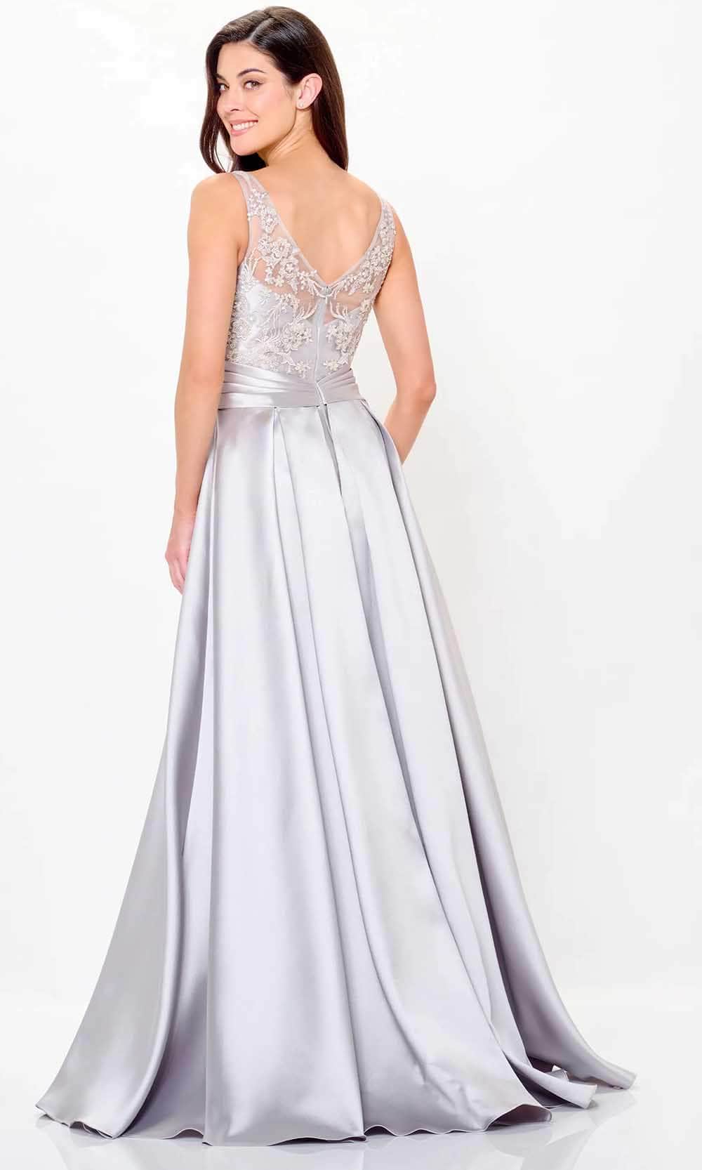 Sleeveless Overskirt Evening Gown