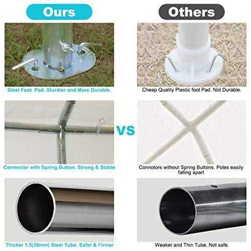 Advance Outdoor 10′ x 20′ Heavy Duty Carport Car Canopy Garage Boat Shelter Party Tent