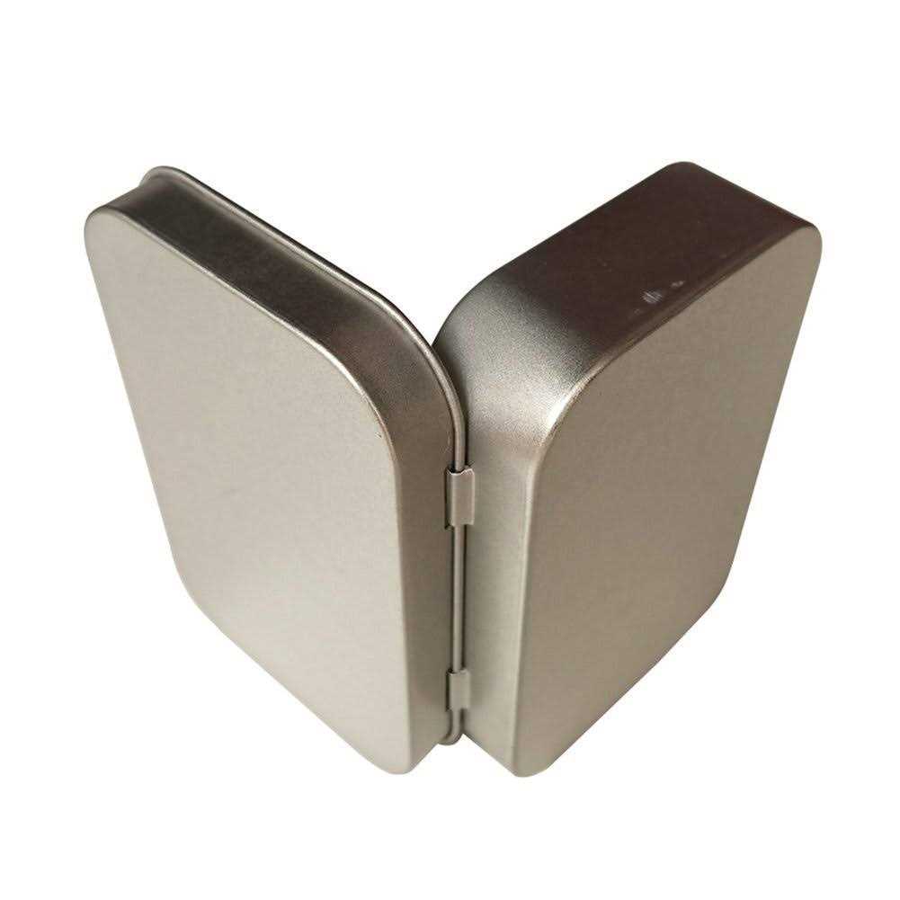 2 Pcs Metal Hinged Tin Box Container Mini Portable Small Storage Container Kit With Lid For Home Storage 3.7×2.3×0.8 Inch
