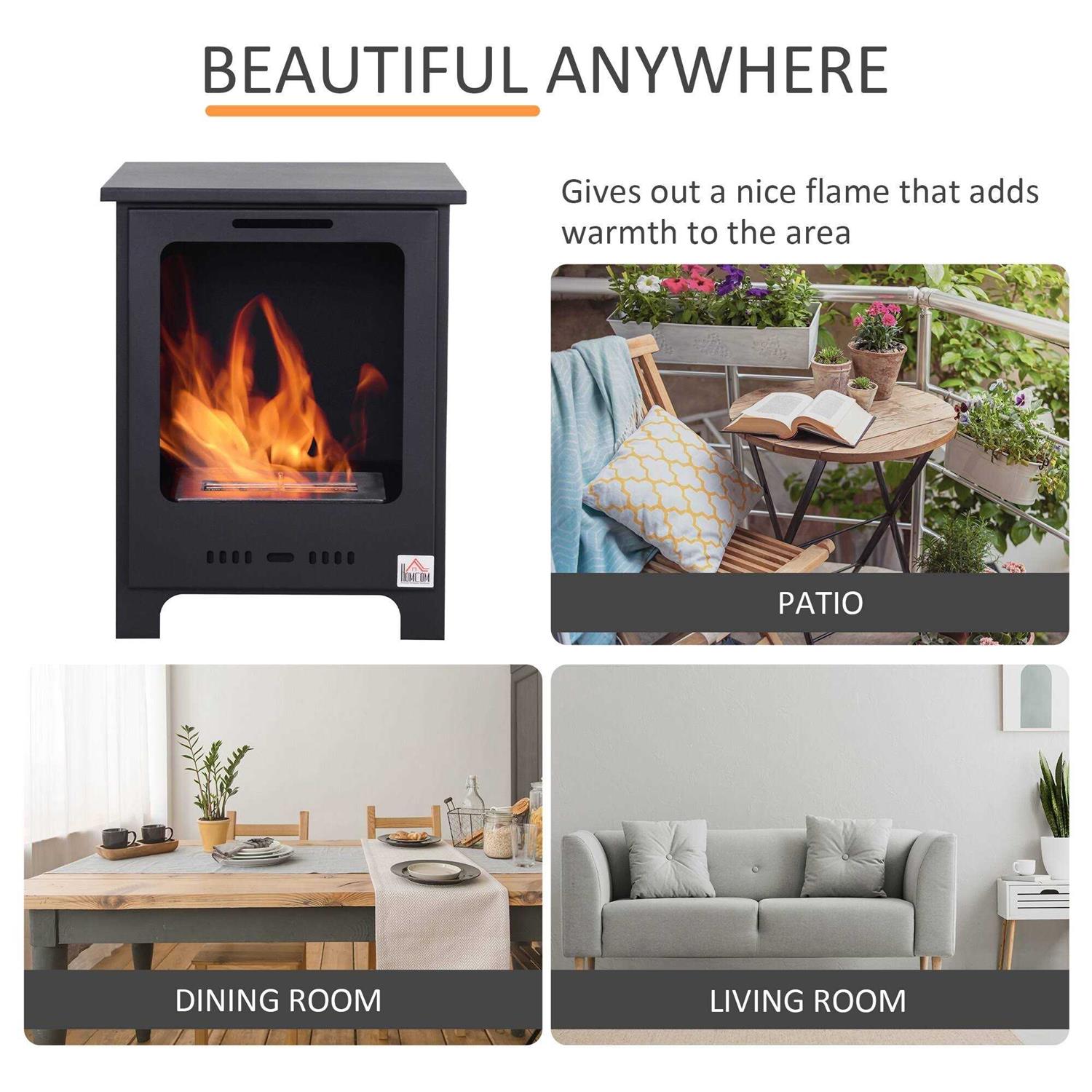 Homcom Freestanding Ethanol Fireplace Stove