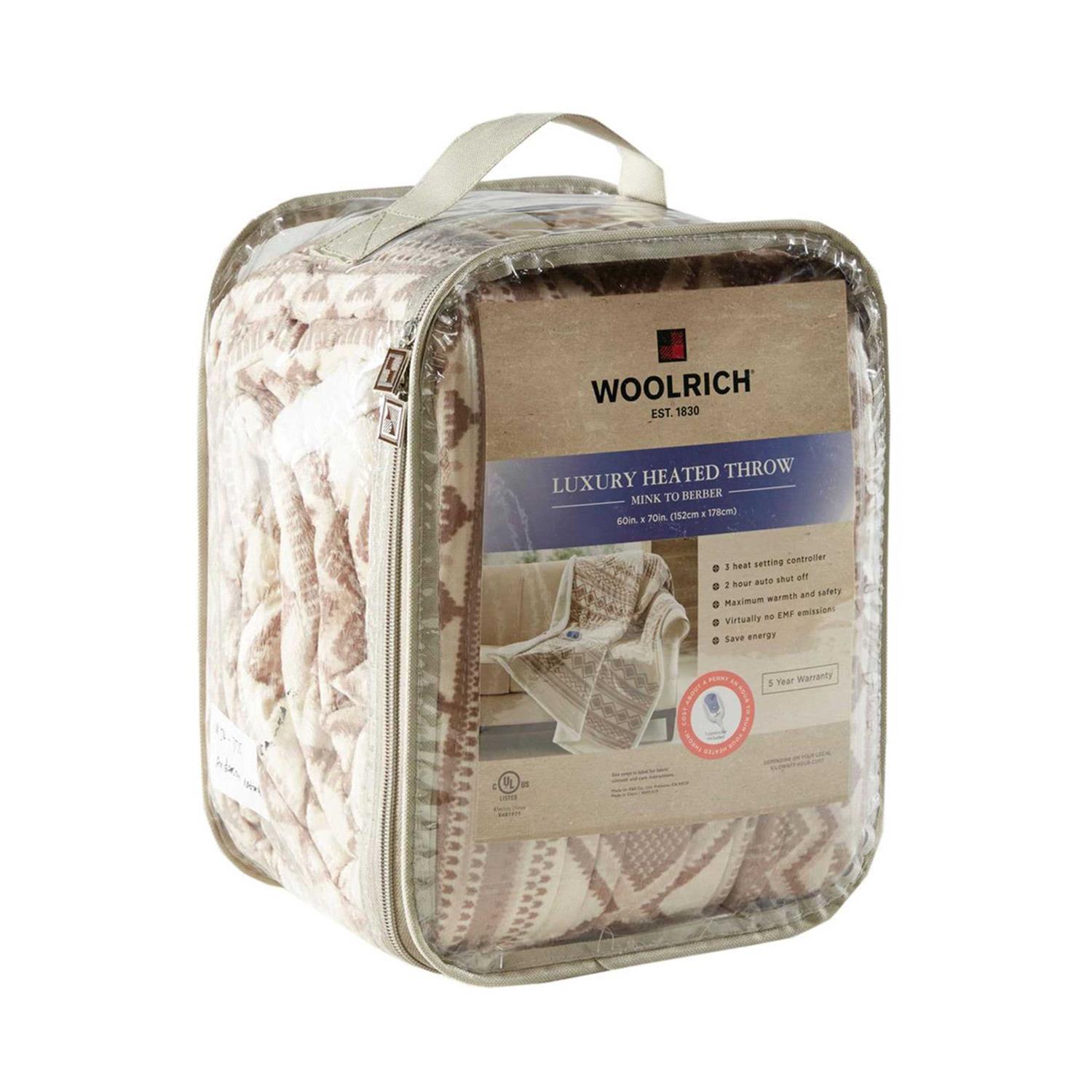 Anderson Oversized Mink to Berber Heated Throw Woolrich