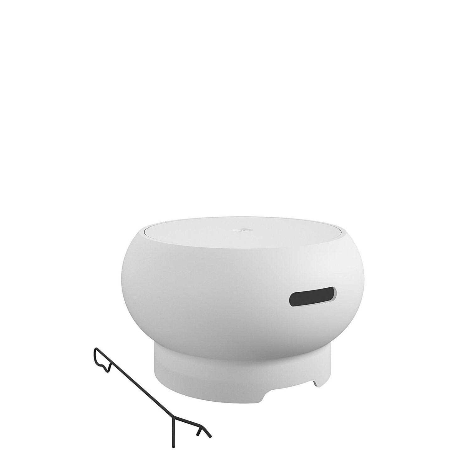 Novogratz Poolside Collection Asher Wood Burning Fire Pit with Grilling Surface