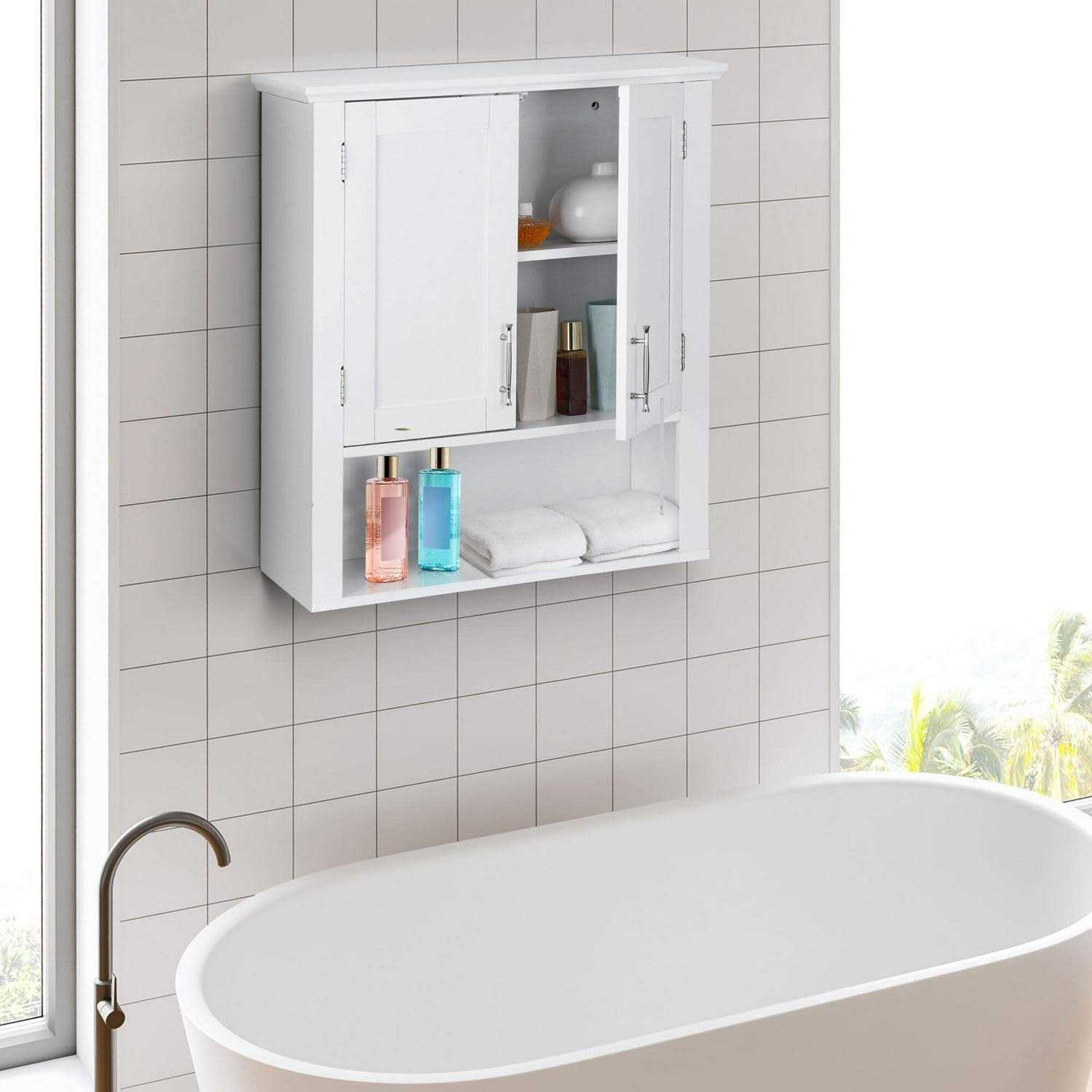 Zensports 2-Door Bathroom Medicine Storage Wall Cabinet