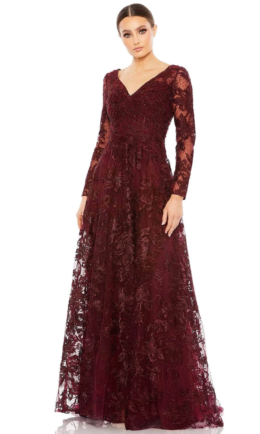 Long Sleeve Mother of the Bride Evening Dress