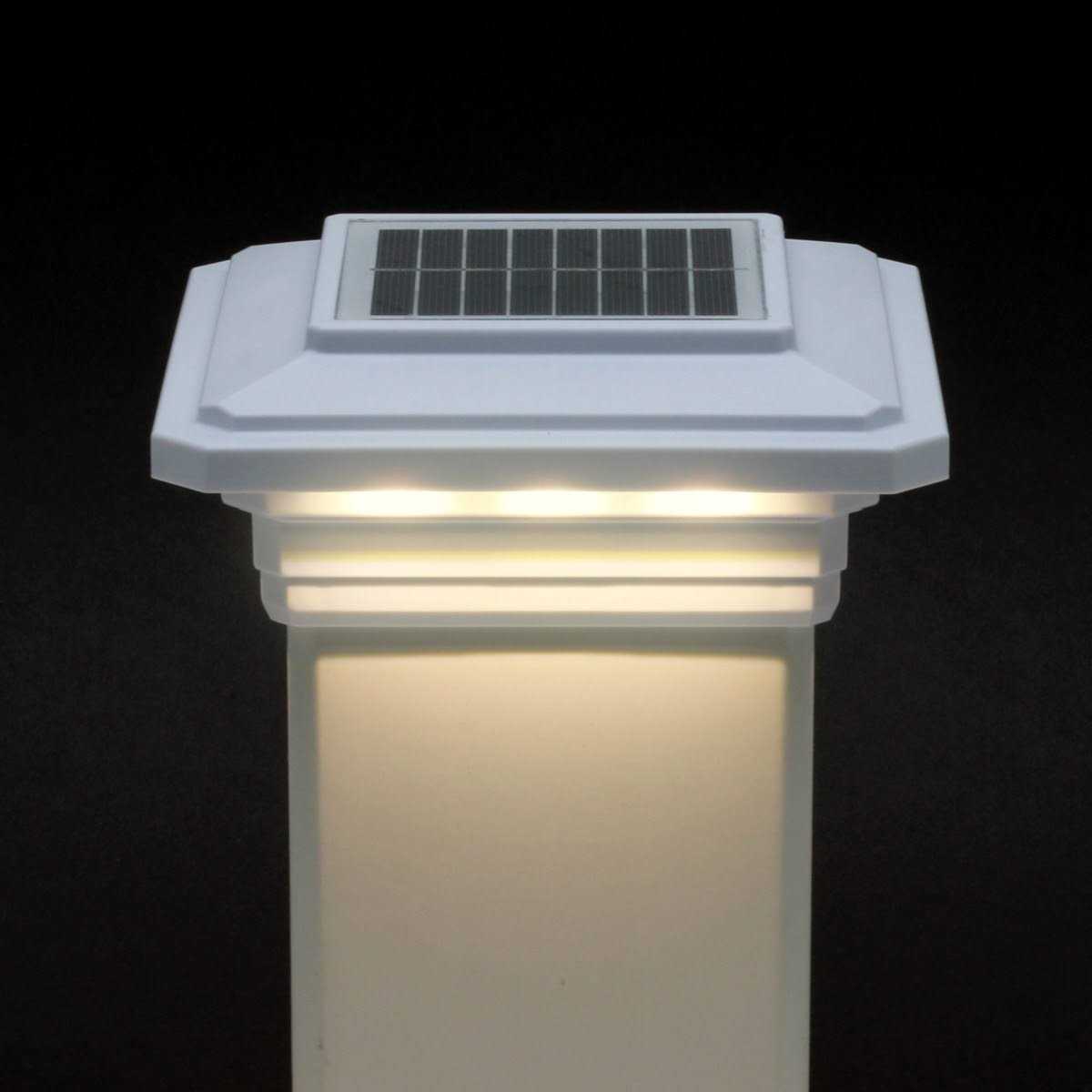 Ultra Bright Technologies 4-1/2 in. x 4-1/2 in. Solar Post Cap Light for Trex